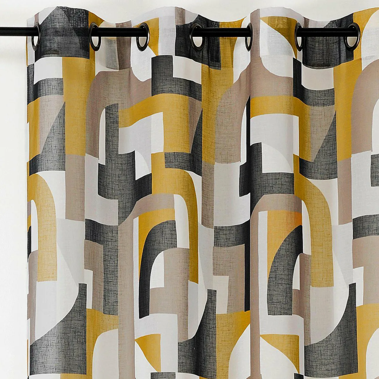 Voilage|LINDER Voilage (145 x 280 cm) Antik Jaune moutarde