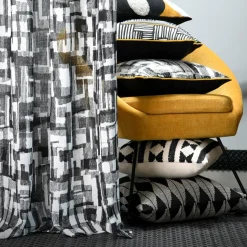 Voilage|LOVELY CASA Voilage (140 x 260 cm) Linear Noir