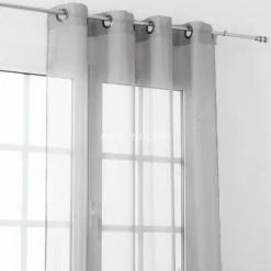 Voilage|LINDER Voilage (145 x H240 cm) Givrée Gris perle Gris clair