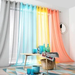 Voilage|LINDER Voilage (145 x H240 cm) Givrée Gris perle Gris clair