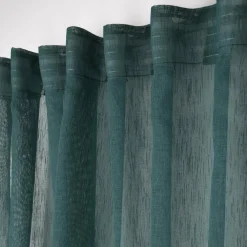 Voilage|LOVELY CASA Voilage galon fronceur (140 x 260 cm) Derby Vert sapin