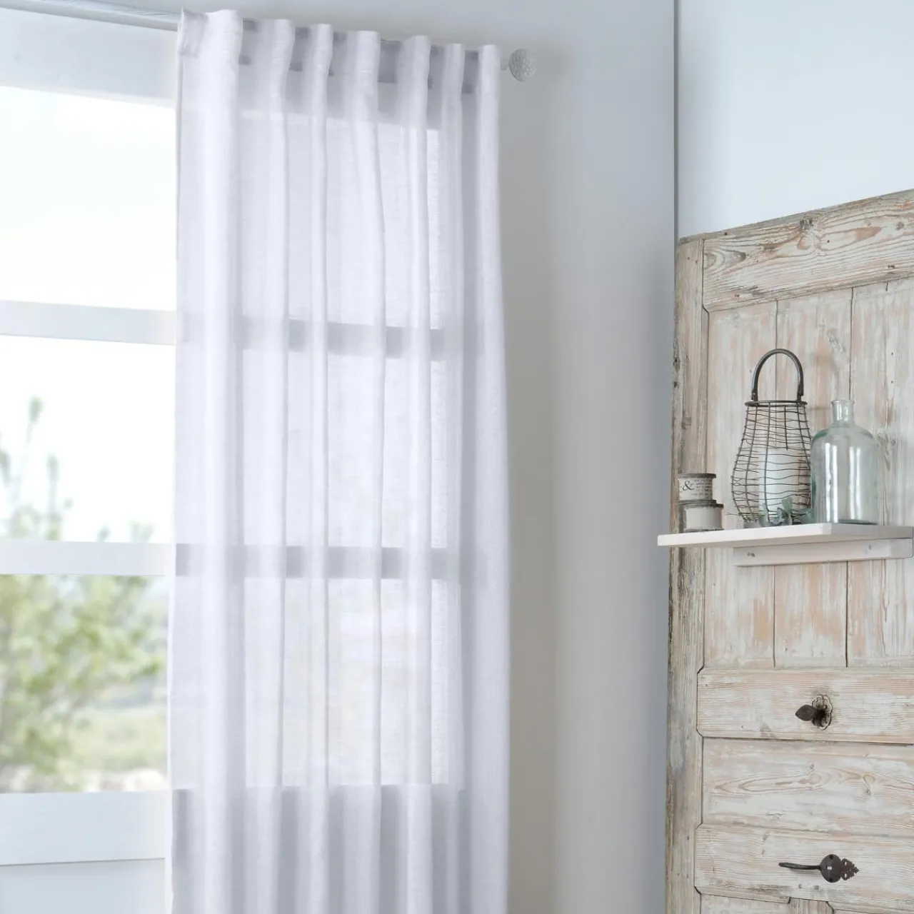 Voilage|STOF Voilage galon fronceur (140 x 260 cm) Madrid Blanc