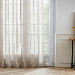 Voilage|EMINZA Voilage galon fronceur pompons (280 x 240 cm) Axel Beige