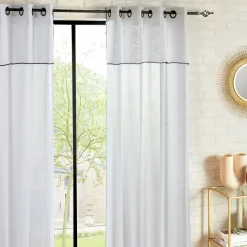 Voilage|ATMOSPHERA Voilage œillets à volant (140 x 240 cm) Fred Blanc