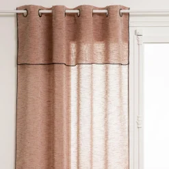 Voilage|ATMOSPHERA Voilage œillets à volant (140 x 240 cm) Fred Terracotta