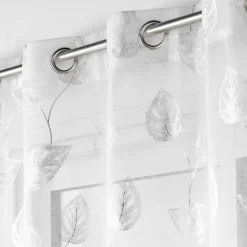 Voilage|DOUCEUR D'INTERIEUR Voilage œillets (140 x 240 cm) Edelia Argent