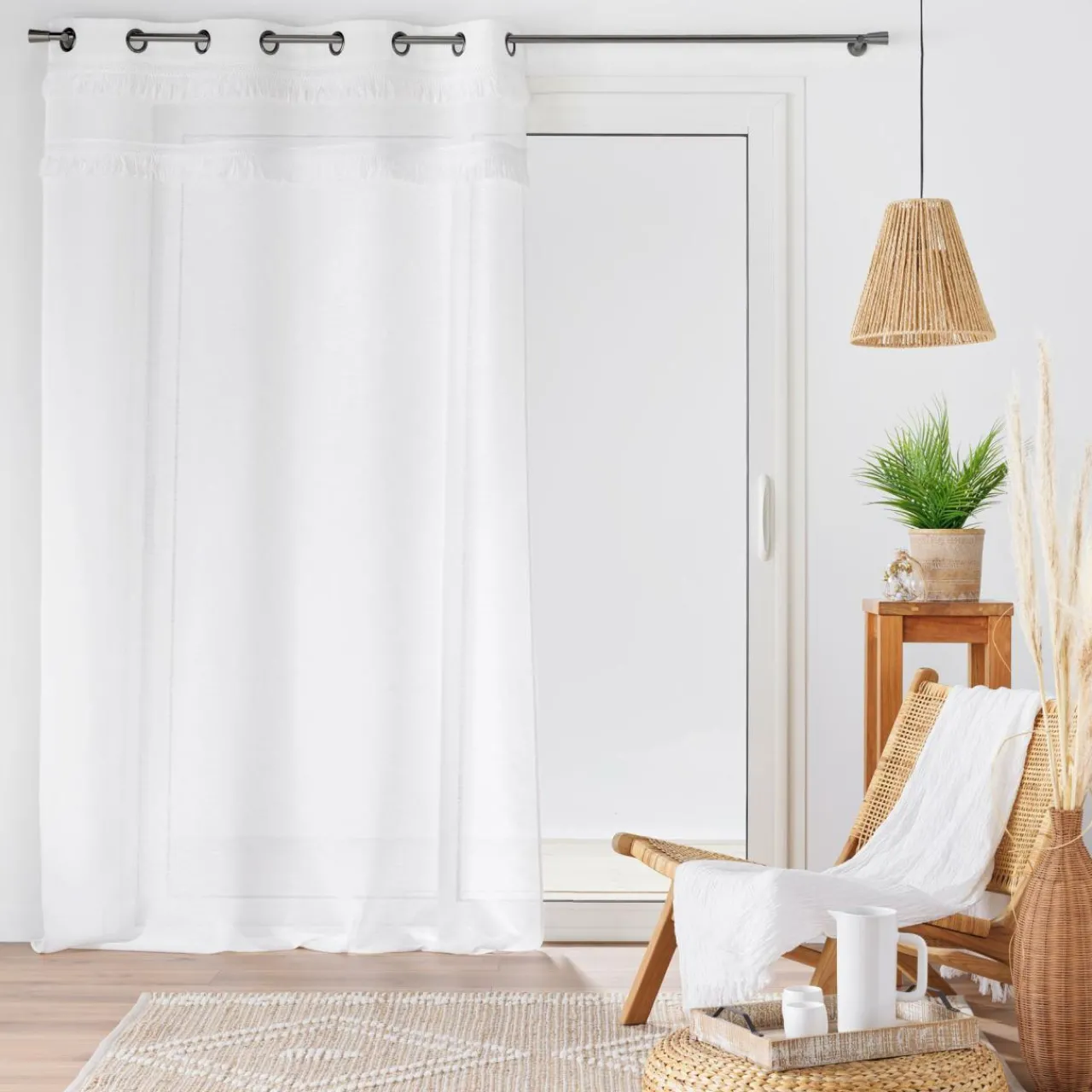 Voilage|douceur d'intu017drieur Voilage œillets (140 x 240 cm) Frangina Blanc