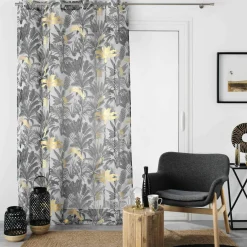 Voilage|DOUCEUR D'INTERIEUR Voilage œillets (140 x 240 cm) Karaba Noir