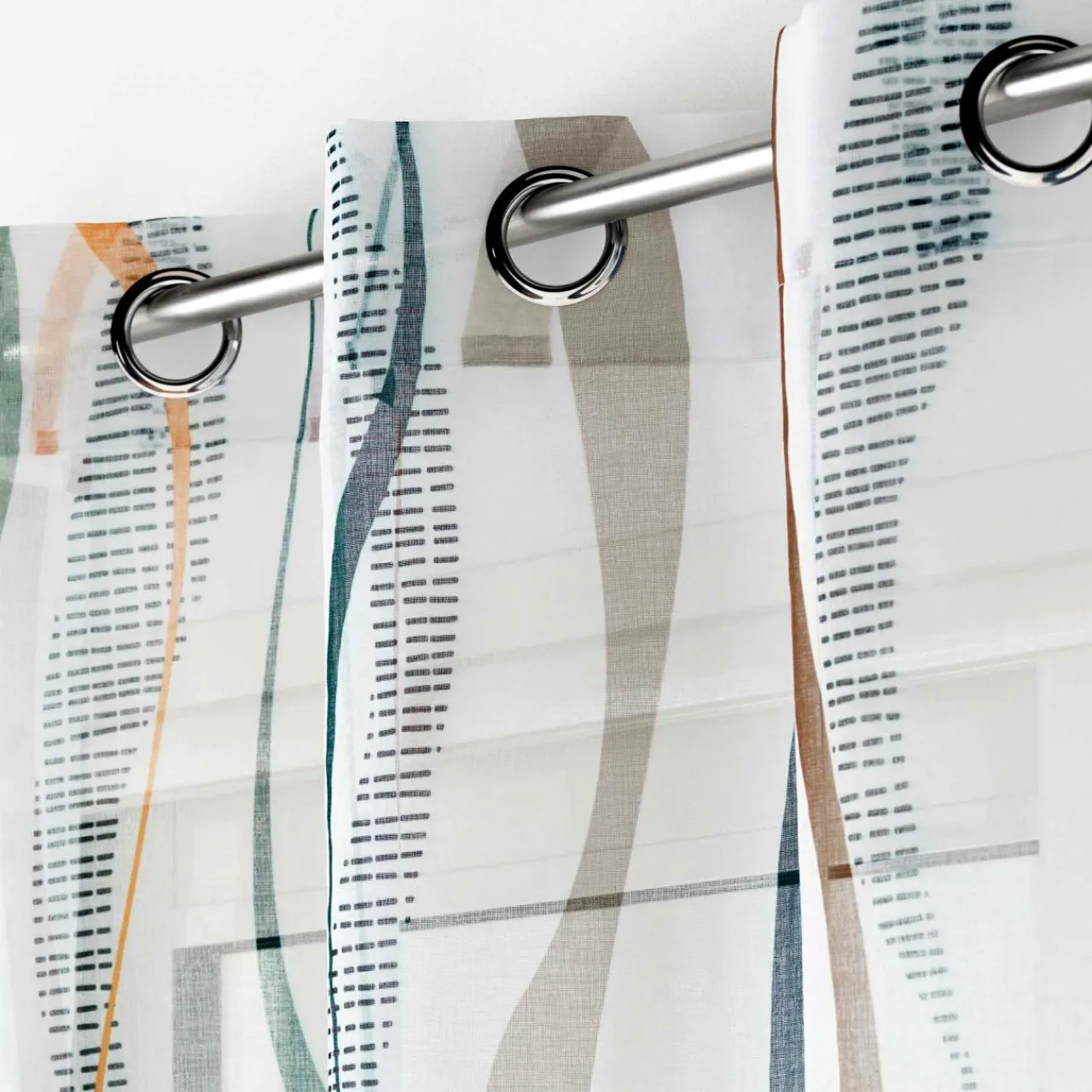 Voilage|DOUCEUR D'INTERIEUR Voilage œillets (140 x 240 cm) Lisana Multicolore