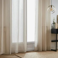 Voilage|EMINZA Voilage œillets (140 x 240 cm) Léontine Beige