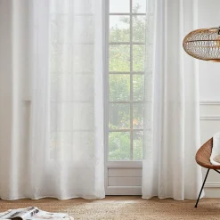Voilage|EMINZA Voilage œillets (140 x 280 cm) Maël Blanc
