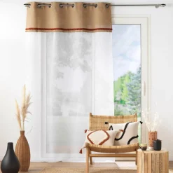 Voilage|DOUCEUR D'INTERIEUR Voilage œillets (140 x 240 cm) Malory Terracotta