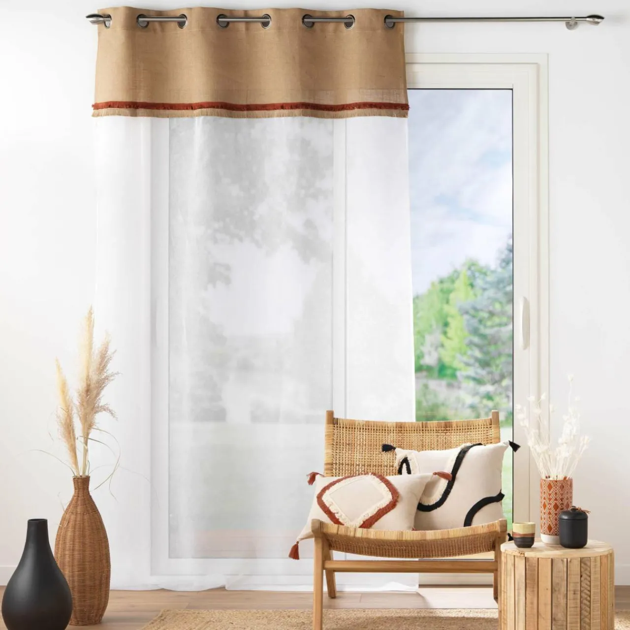 Voilage|DOUCEUR D'INTERIEUR Voilage œillets (140 x 240 cm) Malory Terracotta