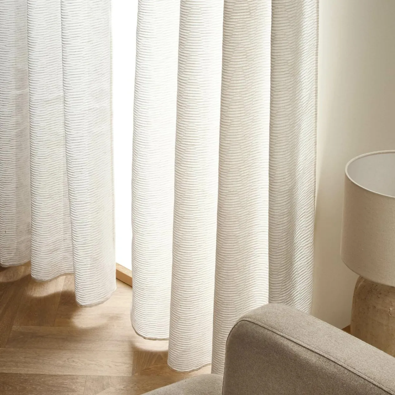 Voilage|EMINZA Voilage œillets (140 x 280 cm) Maël Beige