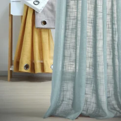 Voilage|LOVELY CASA Voilage œillets (135 x 260 cm) Ontario Vert menthe