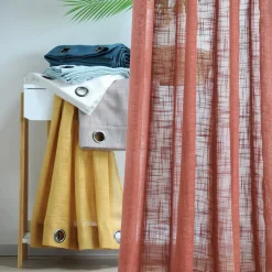 Voilage|LOVELY CASA Voilage œillets (135 x 260 cm) Ontario Vert canard