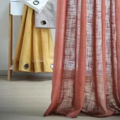 Voilage|STOF Voilage œillets (135 x 260 cm) Ontario Terracotta