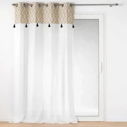 Voilage|DOUCEUR D'INTERIEUR Voilage œillets (140 x 240 cm) Oricia Ecru