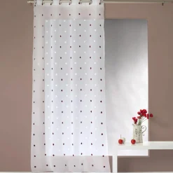 Voilage|ENJOY HOME Voilage œillets (140 x 240 cm) Pointia Bordeaux