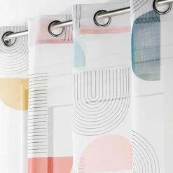 Voilage|DOUCEUR D'INTERIEUR Voilage œillets (140 x 240 cm) Popart Multicolore