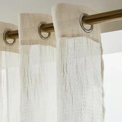 Voilage|EMINZA Voilage œillets (140 x 280 cm) Raphaël Beige