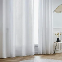Voilage|EMINZA Voilage œillets effet lin (180 x 240 cm) Luca Blanc