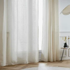 Voilage|EMINZA Voilage œillets effet lin (180 x 240 cm) Luca Beige