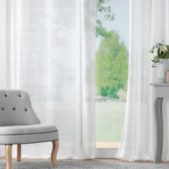 Voilage|DOUCEUR D'INTERIEUR Voilage maille (140 x 280 cm) Naomie Blanc
