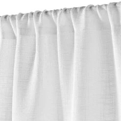 Voilage|douceur d'intu017drieur Voilage passe tringle effet lin tissé (90 x 200 cm) Haltona Blanc