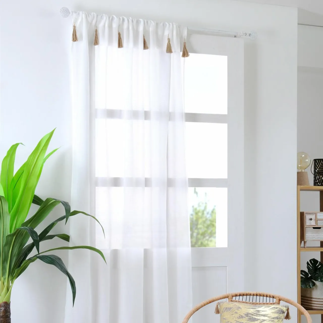 Voilage|STOF Voilage passe-tringle (140 x 260 cm) Ibiza Ecru